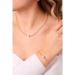 Fashion, accesorii si bijuterii - Femei - Bijuterii femei - Coliere femei - Set colier/brățară metal Heliophilia, metal, auriu, 410ELK1785 - Infinity.ro