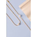 Fashion, accesorii si bijuterii - Femei - Bijuterii femei - Coliere femei - Set colier/brățară metal Heliophilia, metal, auriu, 410ELK1785 - Infinity.ro