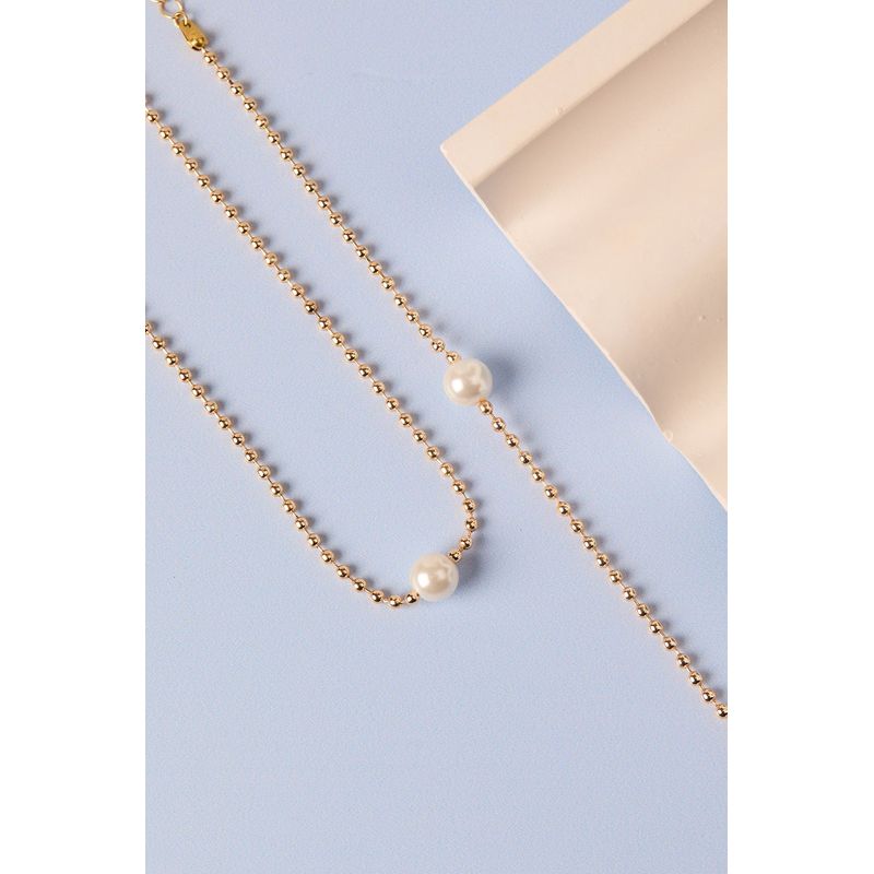 Fashion, accesorii si bijuterii - Femei - Bijuterii femei - Coliere femei - Set colier/brățară metal Heliophilia, metal, auriu, 410ELK1785 - Infinity.ro