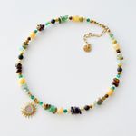 Fashion, accesorii si bijuterii - Femei - Bijuterii femei - Coliere femei - Colier oțel Heliophilia, oțel inoxidabil, 38 cm, multicolor, 333ORN1213 - Infinity.ro