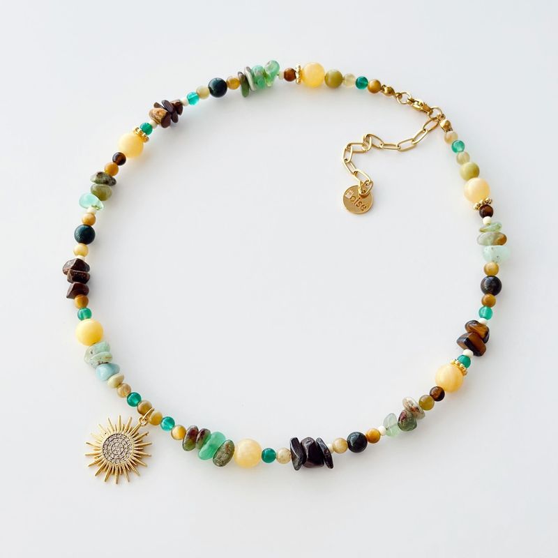 Fashion, accesorii si bijuterii - Femei - Bijuterii femei - Coliere femei - Colier oțel Heliophilia, oțel inoxidabil, 38 cm, multicolor, 333ORN1213 - Infinity.ro