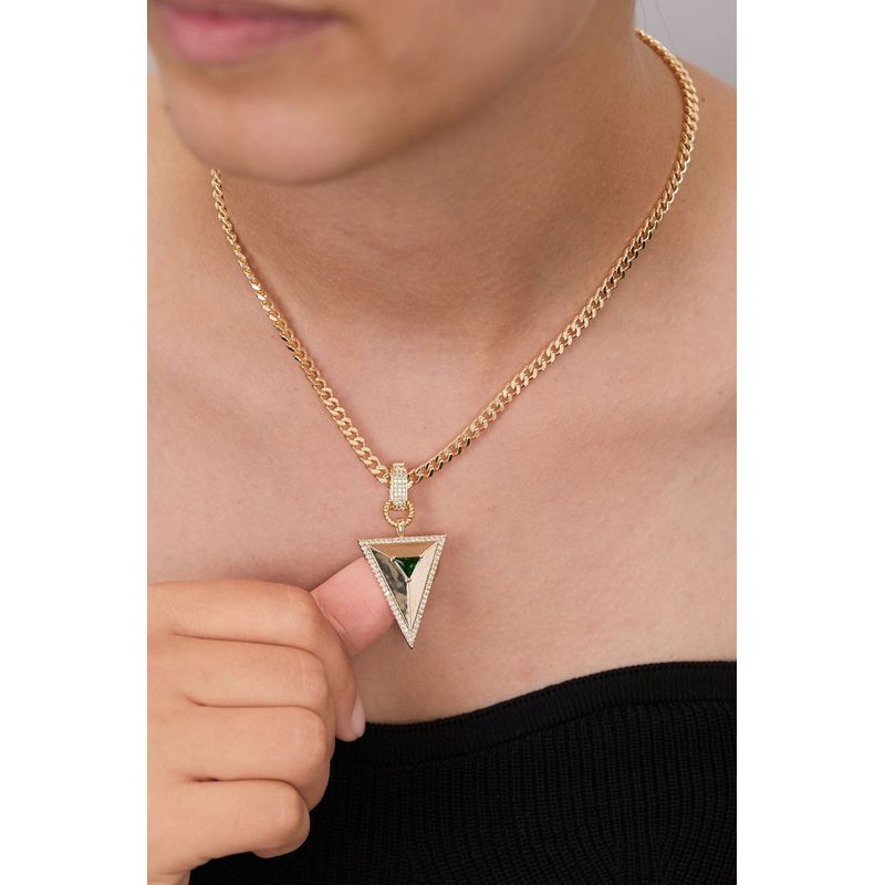 Fashion, accesorii si bijuterii - Femei - Bijuterii femei - Coliere femei - Colier metal Heliophilia, metal, verde, 410ELK1778 - Infinity.ro