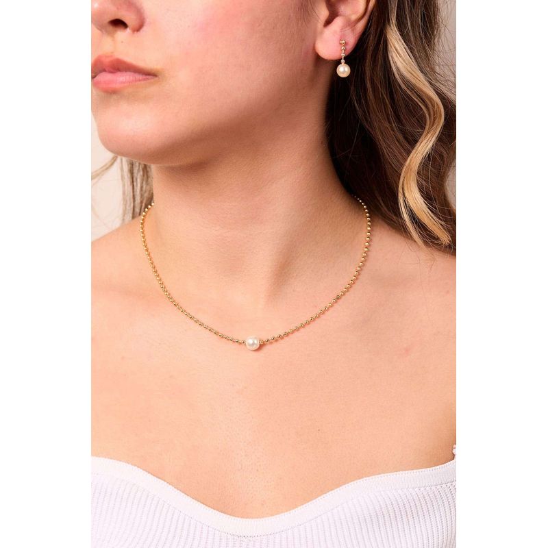 Fashion, accesorii si bijuterii - Femei - Bijuterii femei - Coliere femei - Set colier/brățară metal Heliophilia, metal, auriu, 410ELK1786 - Infinity.ro