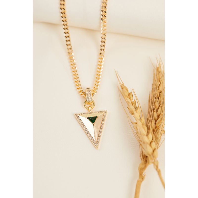 Fashion, accesorii si bijuterii - Femei - Bijuterii femei - Coliere femei - Colier metal Heliophilia, metal, verde, 410ELK1778 - Infinity.ro
