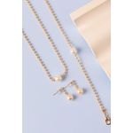 Fashion, accesorii si bijuterii - Femei - Bijuterii femei - Coliere femei - Set colier/brățară metal Heliophilia, metal, auriu, 410ELK1786 - Infinity.ro
