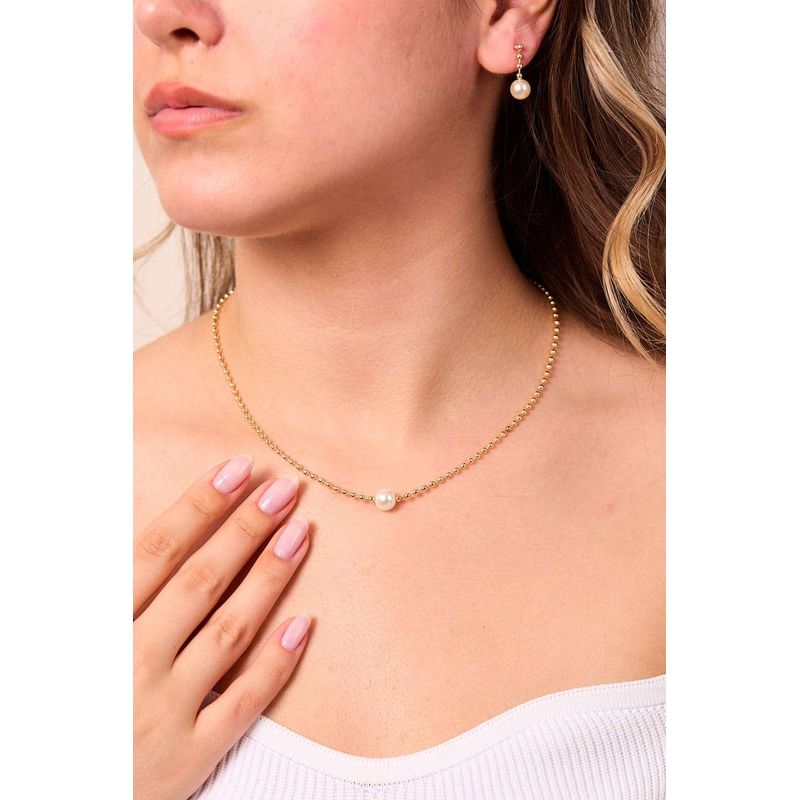 Fashion, accesorii si bijuterii - Femei - Bijuterii femei - Coliere femei - Set colier/brățară metal Heliophilia, metal, auriu, 410ELK1786 - Infinity.ro