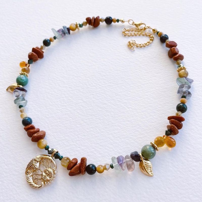 Fashion, accesorii si bijuterii - Femei - Bijuterii femei - Coliere femei - Colier Heliophilia, oțel inoxidabil, 36 cm, multicolor, 333ORN1124 - Infinity.ro