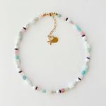 Fashion, accesorii si bijuterii - Femei - Bijuterii femei - Coliere femei - Colier oțel Heliophilia, oțel inoxidabil, 36 cm, multicolor, 333ORN1222 - Infinity.ro
