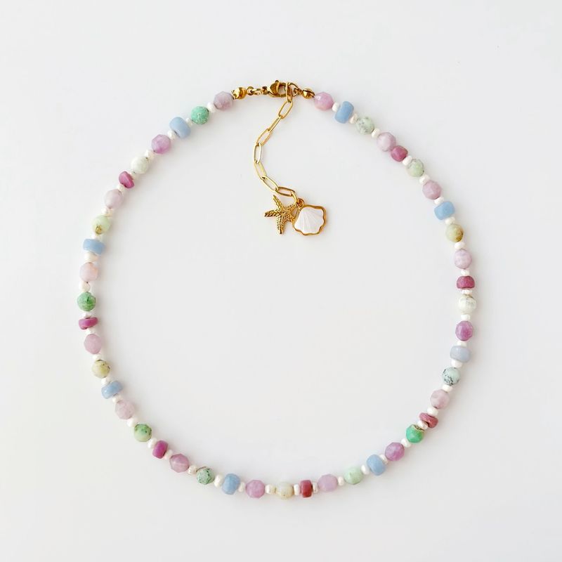 Fashion, accesorii si bijuterii - Femei - Bijuterii femei - Coliere femei - Colier oțel Heliophilia, oțel inoxidabil, 36 cm, multicolor, 333ORN1199 - Infinity.ro