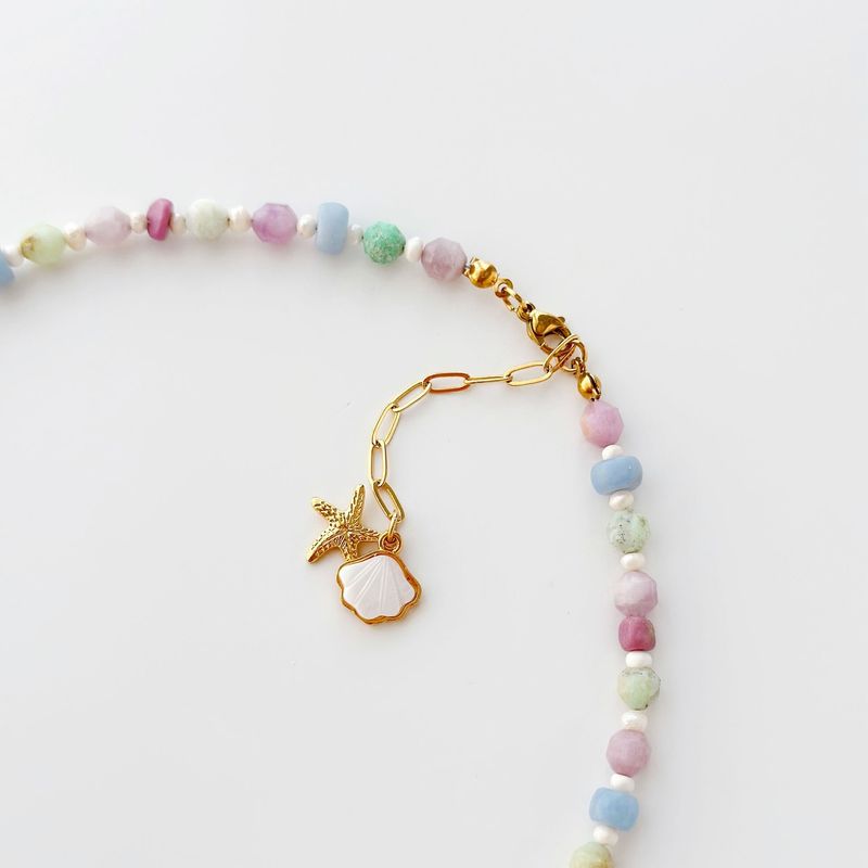 Fashion, accesorii si bijuterii - Femei - Bijuterii femei - Coliere femei - Colier oțel Heliophilia, oțel inoxidabil, 36 cm, multicolor, 333ORN1199 - Infinity.ro