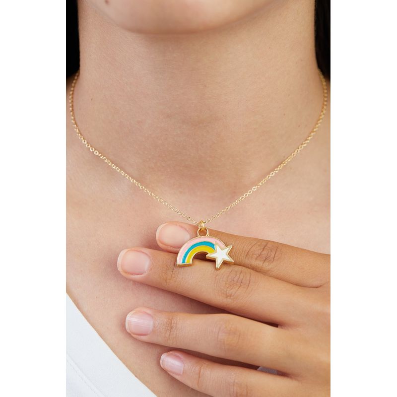Fashion, accesorii si bijuterii - Femei - Bijuterii femei - Coliere femei - Colier metal Heliophilia, metal, auriu, 410ELK1603 - Infinity.ro