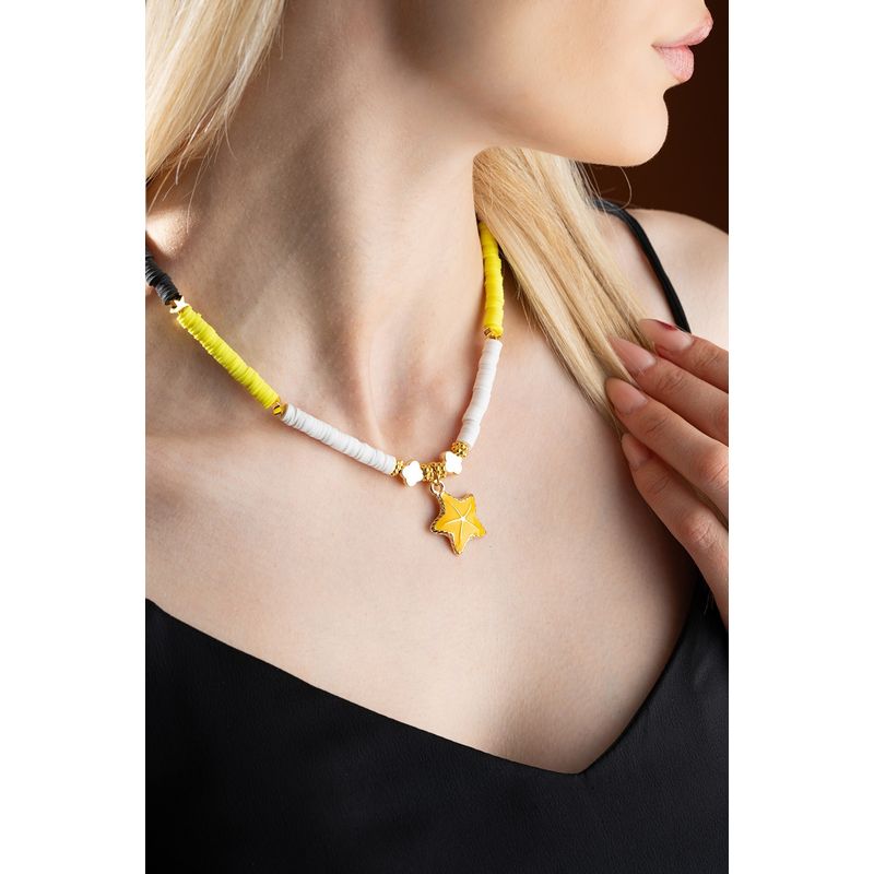 Fashion, accesorii si bijuterii - Femei - Bijuterii femei - Coliere femei - Colier Heliophilia, metal, multicolor, 906BRN1109 - Infinity.ro
