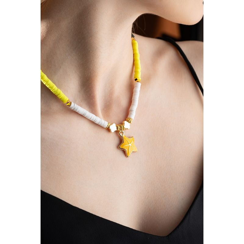 Fashion, accesorii si bijuterii - Femei - Bijuterii femei - Coliere femei - Colier Heliophilia, metal, multicolor, 906BRN1109 - Infinity.ro