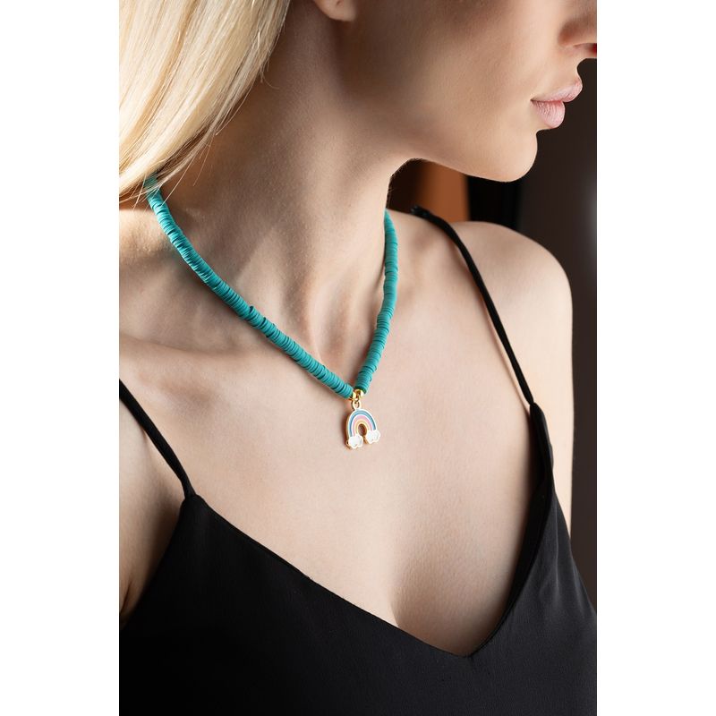 Fashion, accesorii si bijuterii - Femei - Bijuterii femei - Coliere femei - Colier Heliophilia, metal, multicolor, 906BRN1105 - Infinity.ro