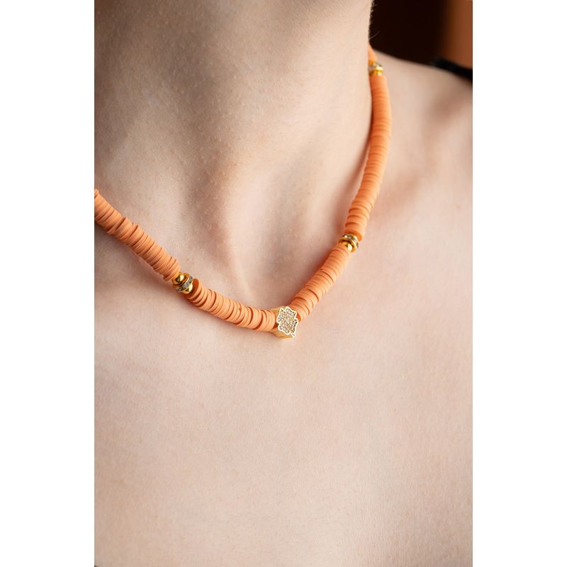 Fashion, accesorii si bijuterii - Femei - Bijuterii femei - Coliere femei - Colier Heliophilia, metal, multicolor, 906BRN1107 - Infinity.ro
