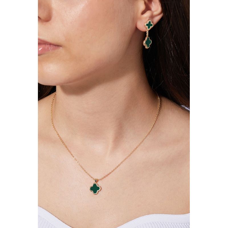 Fashion, accesorii si bijuterii - Femei - Bijuterii femei - Coliere femei - Set colier/cercei metal Heliophilia, metal, auriu, 410ELK1515 - Infinity.ro
