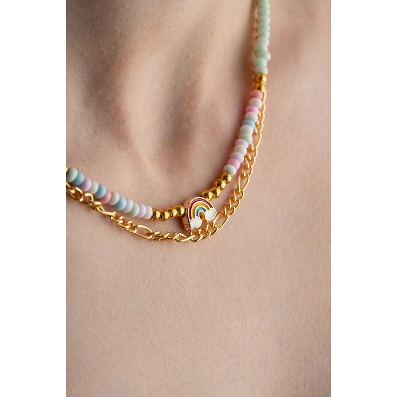 Fashion, accesorii si bijuterii - Femei - Bijuterii femei - Coliere femei - Colier Heliophilia, metal, multicolor, 906BRN1110 - Infinity.ro