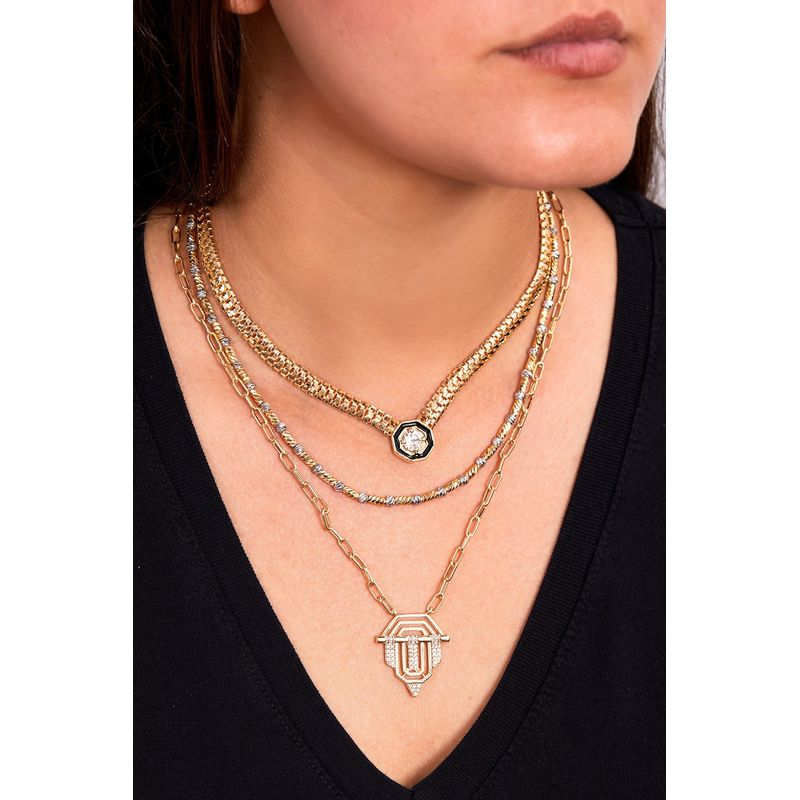 Fashion, accesorii si bijuterii - Femei - Bijuterii femei - Coliere femei - Colier metal Heliophilia, metal, auriu, 410ELK1769 - Infinity.ro
