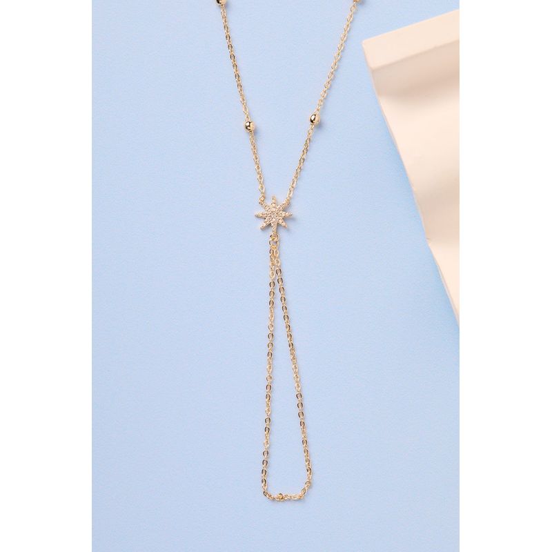 Fashion, accesorii si bijuterii - Femei - Bijuterii femei - Coliere femei - Lanț metal Heliophilia, metal, auriu, 410ELK1788 - Infinity.ro