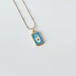 Fashion, accesorii si bijuterii - Femei - Bijuterii femei - Coliere femei - Colier oțel Heliophilia, oțel inoxidabil, 45 cm, auriu/turcoaz, 426OPL1348 - Infinity.ro