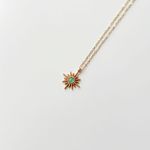 Fashion, accesorii si bijuterii - Femei - Bijuterii femei - Coliere femei - Colier oțel Heliophilia, oțel inoxidabil, 45 cm, auriu/turcoaz, 426OPL1322 - Infinity.ro