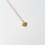 Fashion, accesorii si bijuterii - Femei - Bijuterii femei - Coliere femei - Colier oțel Heliophilia, oțel inoxidabil, 45 cm, auriu/turcoaz, 426OPL1322 - Infinity.ro