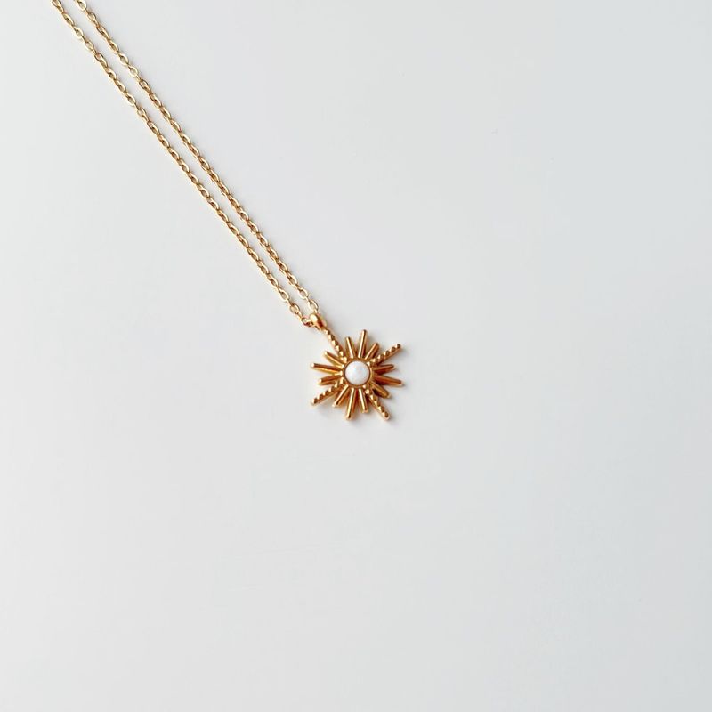 Fashion, accesorii si bijuterii - Femei - Bijuterii femei - Coliere femei - Colier oțel Heliophilia, oțel inoxidabil, 45 cm, auriu/alb, 426OPL1323 - Infinity.ro