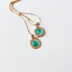Fashion, accesorii si bijuterii - Femei - Bijuterii femei - Coliere femei - Colier oțel Heliophilia, oțel inoxidabil, 45 cm, auriu/aqua, 426OPL1318 - Infinity.ro