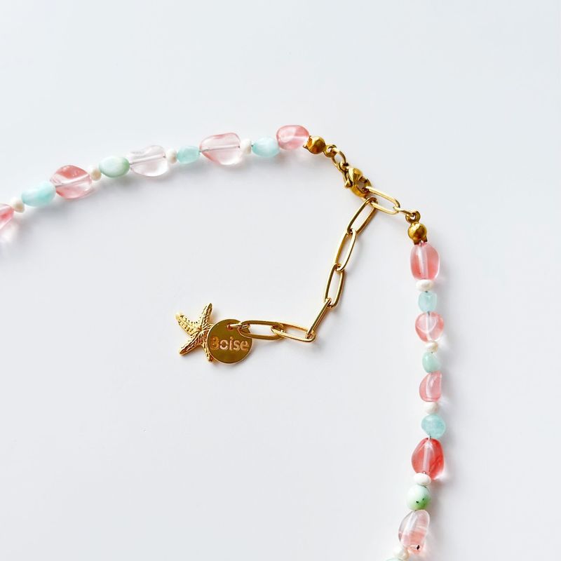 Fashion, accesorii si bijuterii - Femei - Bijuterii femei - Coliere femei - Colier oțel Heliophilia, oțel inoxidabil, 38 cm, multicolor, 333ORN1207 - Infinity.ro