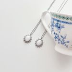 Fashion, accesorii si bijuterii - Femei - Bijuterii femei - Coliere femei - Colier oțel Heliophilia, oțel inoxidabil, 45 cm, argintiu/alb, 426OPL1288 - Infinity.ro