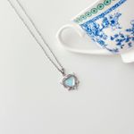 Fashion, accesorii si bijuterii - Femei - Bijuterii femei - Coliere femei - Colier oțel Heliophilia, oțel inoxidabil, 45 cm, deschis albastru/argintiu, 426OPL1286 - Infinity.ro