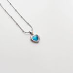 Fashion, accesorii si bijuterii - Femei - Bijuterii femei - Coliere femei - Colier oțel Heliophilia, oțel inoxidabil, 45 cm, argintiu/aqua, 426OPL1291 - Infinity.ro