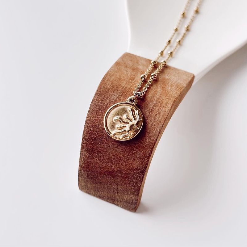 Fashion, accesorii si bijuterii - Femei - Bijuterii femei - Coliere femei - Colier oțel Heliophilia, oțel inoxidabil, 45 cm, auriu, 426OPL1245 - Infinity.ro