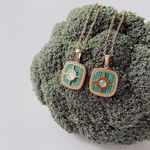 Fashion, accesorii si bijuterii - Femei - Bijuterii femei - Coliere femei - Colier oțel Heliophilia, oțel inoxidabil, 45 cm, auriu/verde, 426OPL1246 - Infinity.ro