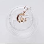 Fashion, accesorii si bijuterii - Femei - Bijuterii femei - Coliere femei - Colier oțel Heliophilia, oțel inoxidabil, 45 cm, auriu/alb, 426OPL1250 - Infinity.ro