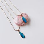 Fashion, accesorii si bijuterii - Femei - Bijuterii femei - Coliere femei - Colier oțel Heliophilia, oțel inoxidabil, 45 cm, auriu/turcoaz, 426OPL1239 - Infinity.ro