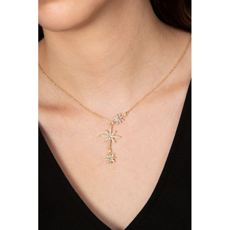Fashion, accesorii si bijuterii - Femei - Bijuterii femei - Coliere femei - Colier metal Heliophilia, metal, auriu/alb, 410ELK1709 - Infinity.ro