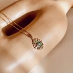 Fashion, accesorii si bijuterii - Femei - Bijuterii femei - Coliere femei - Colier oțel Heliophilia, oțel inoxidabil, 45 cm, auriu/verde, 426OPL1154 - Infinity.ro