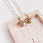 Fashion, accesorii si bijuterii - Femei - Bijuterii femei - Coliere femei - Colier oțel Heliophilia, oțel inoxidabil, 45 cm, auriu/verde, 426OPL1154 - Infinity.ro