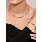 Fashion, accesorii si bijuterii - Femei - Bijuterii femei - Coliere femei - Set colier/brățară metal Heliophilia, metal, auriu, 410ELK1768 - Infinity.ro