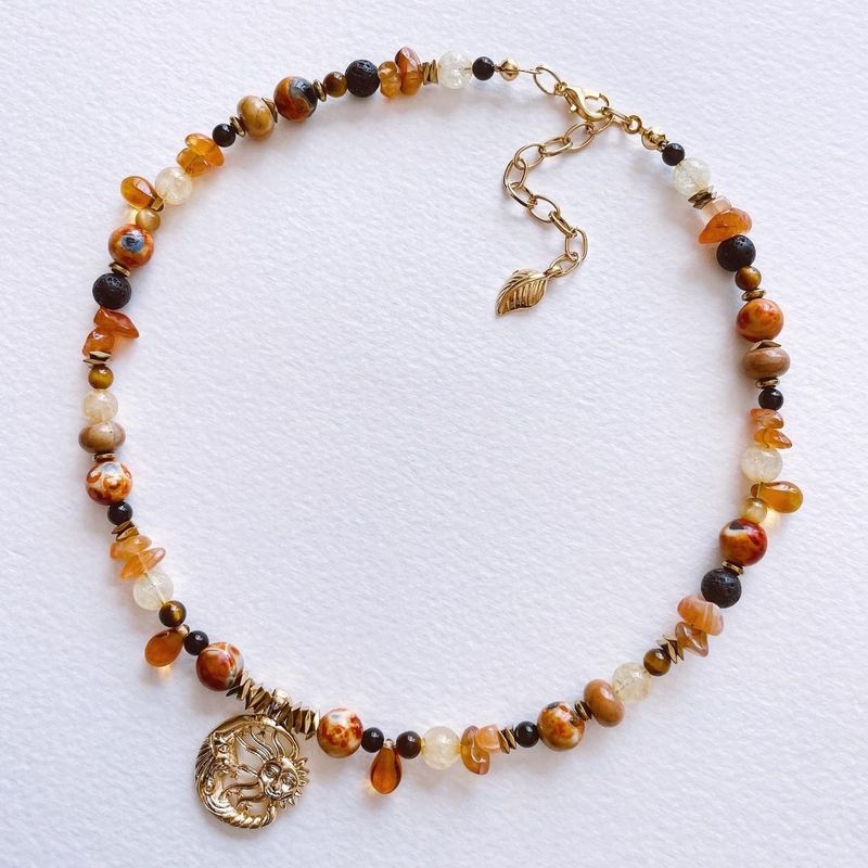 Fashion, accesorii si bijuterii - Femei - Bijuterii femei - Coliere femei - Colier Heliophilia, oțel inoxidabil, 36 cm, multicolor, 333ORN1135 - Infinity.ro