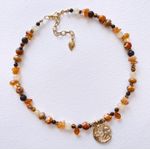 Fashion, accesorii si bijuterii - Femei - Bijuterii femei - Coliere femei - Colier Heliophilia, oțel inoxidabil, 36 cm, multicolor, 333ORN1135 - Infinity.ro