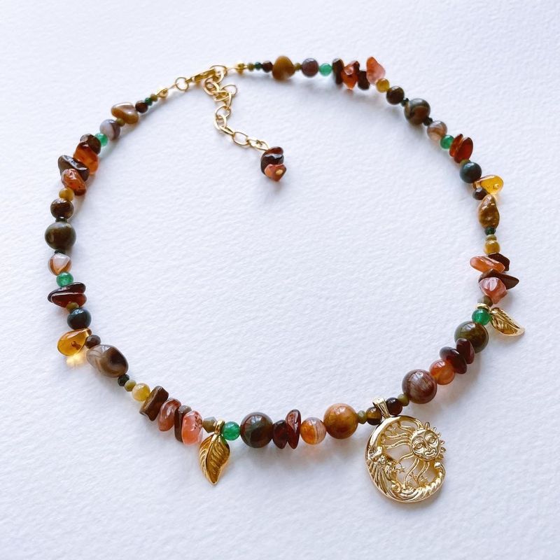 Fashion, accesorii si bijuterii - Femei - Bijuterii femei - Coliere femei - Colier Heliophilia, oțel inoxidabil, 36 cm, multicolor, 333ORN1126 - Infinity.ro