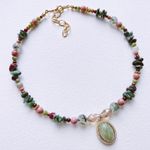 Fashion, accesorii si bijuterii - Femei - Bijuterii femei - Coliere femei - Colier oțel Heliophilia, oțel inoxidabil, 37 cm, multicolor, 333ORN1143 - Infinity.ro