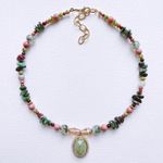 Fashion, accesorii si bijuterii - Femei - Bijuterii femei - Coliere femei - Colier oțel Heliophilia, oțel inoxidabil, 37 cm, multicolor, 333ORN1143 - Infinity.ro