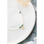 Fashion, accesorii si bijuterii - Femei - Bijuterii femei - Coliere femei - Colier Heliophilia, alamă, alb/verde, 911VRN1134 - Infinity.ro