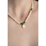 Fashion, accesorii si bijuterii - Femei - Bijuterii femei - Coliere femei - Colier Heliophilia, alamă, alb/verde, 911VRN1134 - Infinity.ro