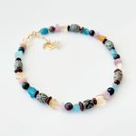 Fashion, accesorii si bijuterii - Femei - Bijuterii femei - Coliere femei - Colier oțel Heliophilia, oțel inoxidabil, 38 cm, multicolor, 333ORN1211 - Infinity.ro