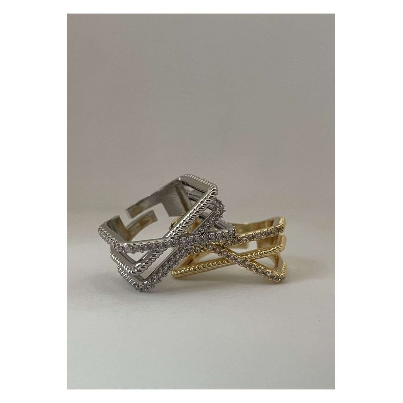 Fashion, accesorii si bijuterii - Femei - Bijuterii femei - Inele femei - Inel Heliophilia, alamă, argintiu, 600KNS1162 - Infinity.ro