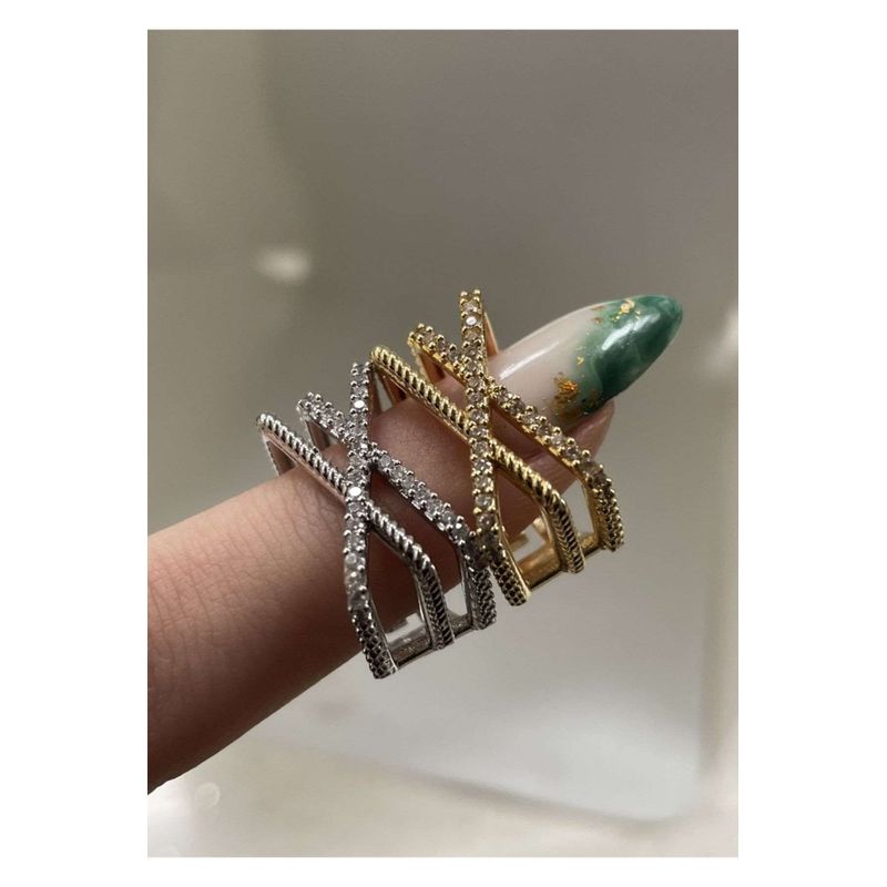 Fashion, accesorii si bijuterii - Femei - Bijuterii femei - Inele femei - Inel Heliophilia, alamă, argintiu, 600KNS1162 - Infinity.ro